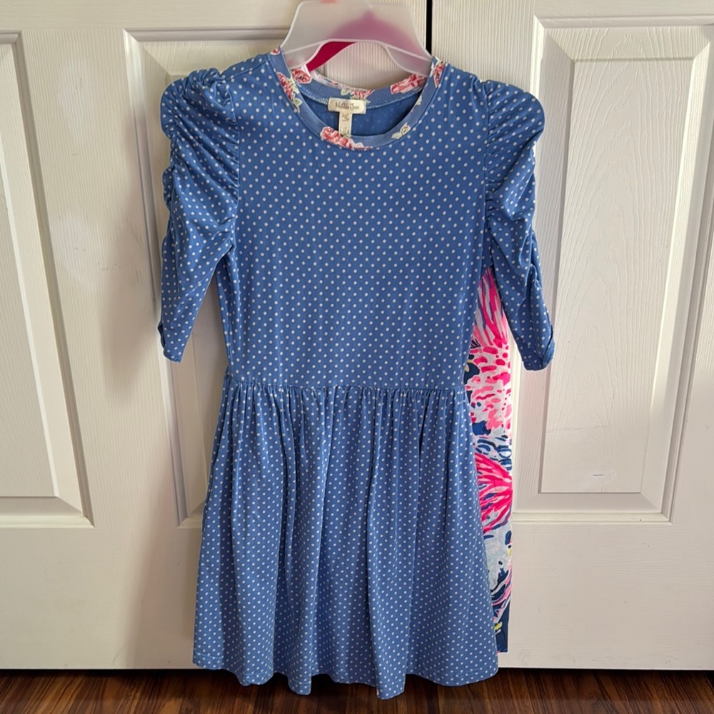 Blue Polka Dot Kids Dress